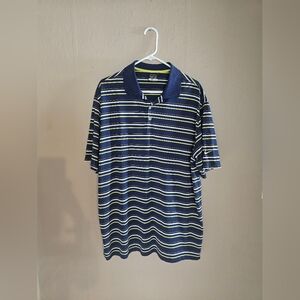 Nike Navy Striped Men's Polo Golf Shirt
